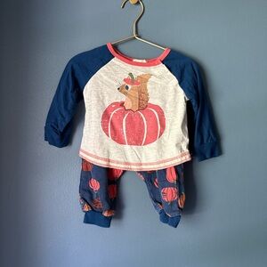 Peek Squirrel Pumpkin Baby Outfit